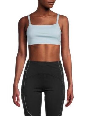 NWOT Sage Collective Square Neck Light Blue Sports Bra with Removable Pads XS